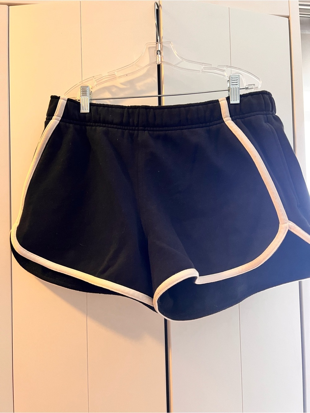 lululemon athletica Black Athletic Shorts with White Piping